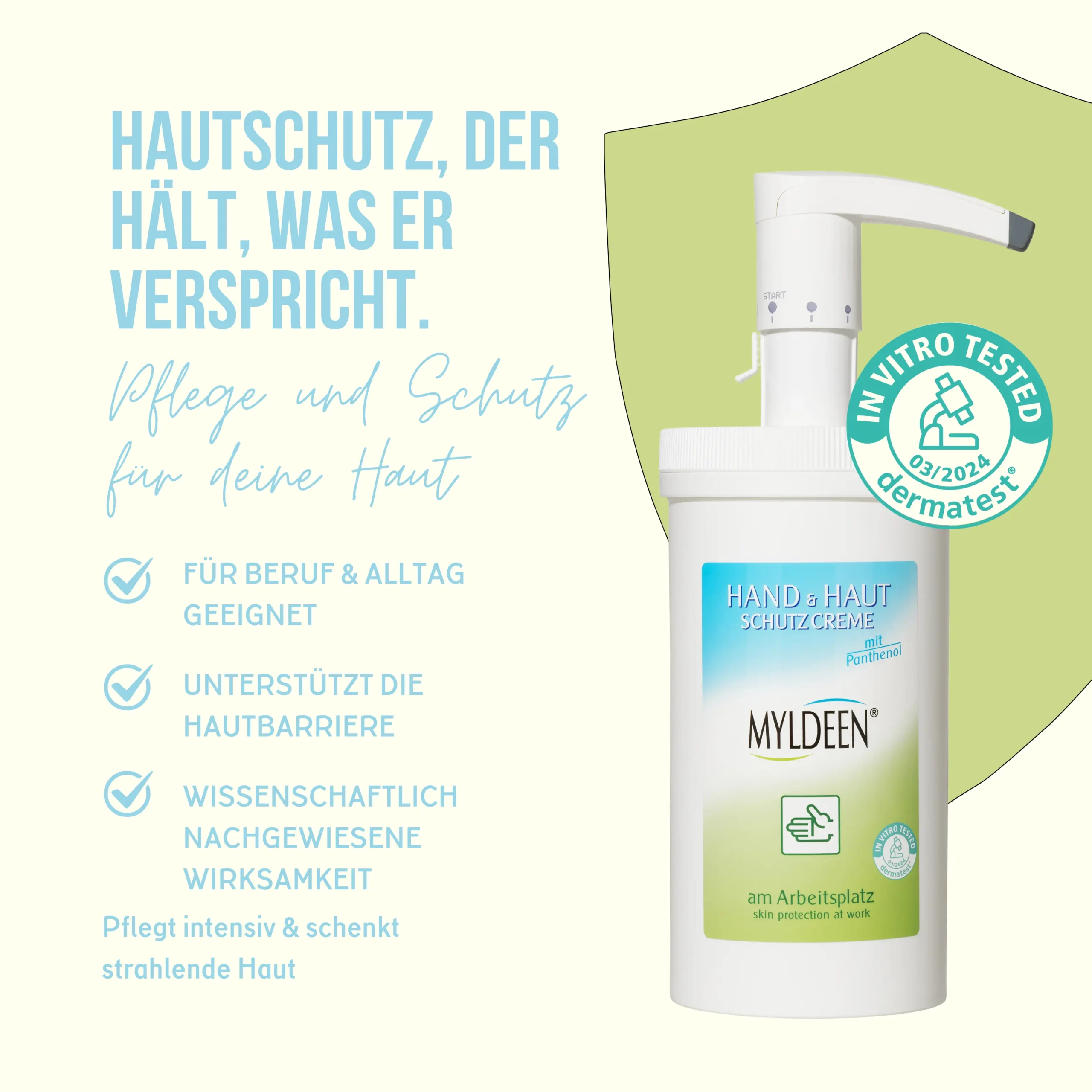 Myldeen Hautschutzcreme 500 ml Spender – Bild 6