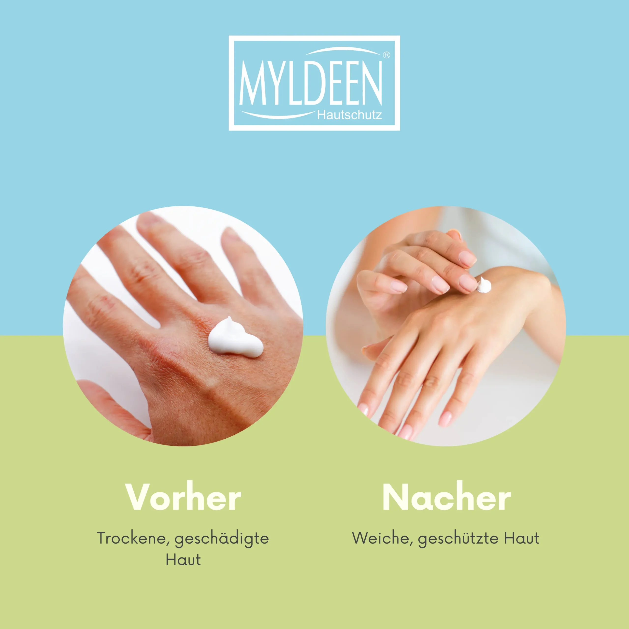 Myldeen Hautschutzcreme 1.000 ml Spender und Nachfülldose – Bild 3